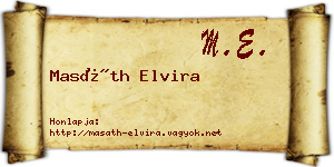 Masáth Elvira névjegykártya